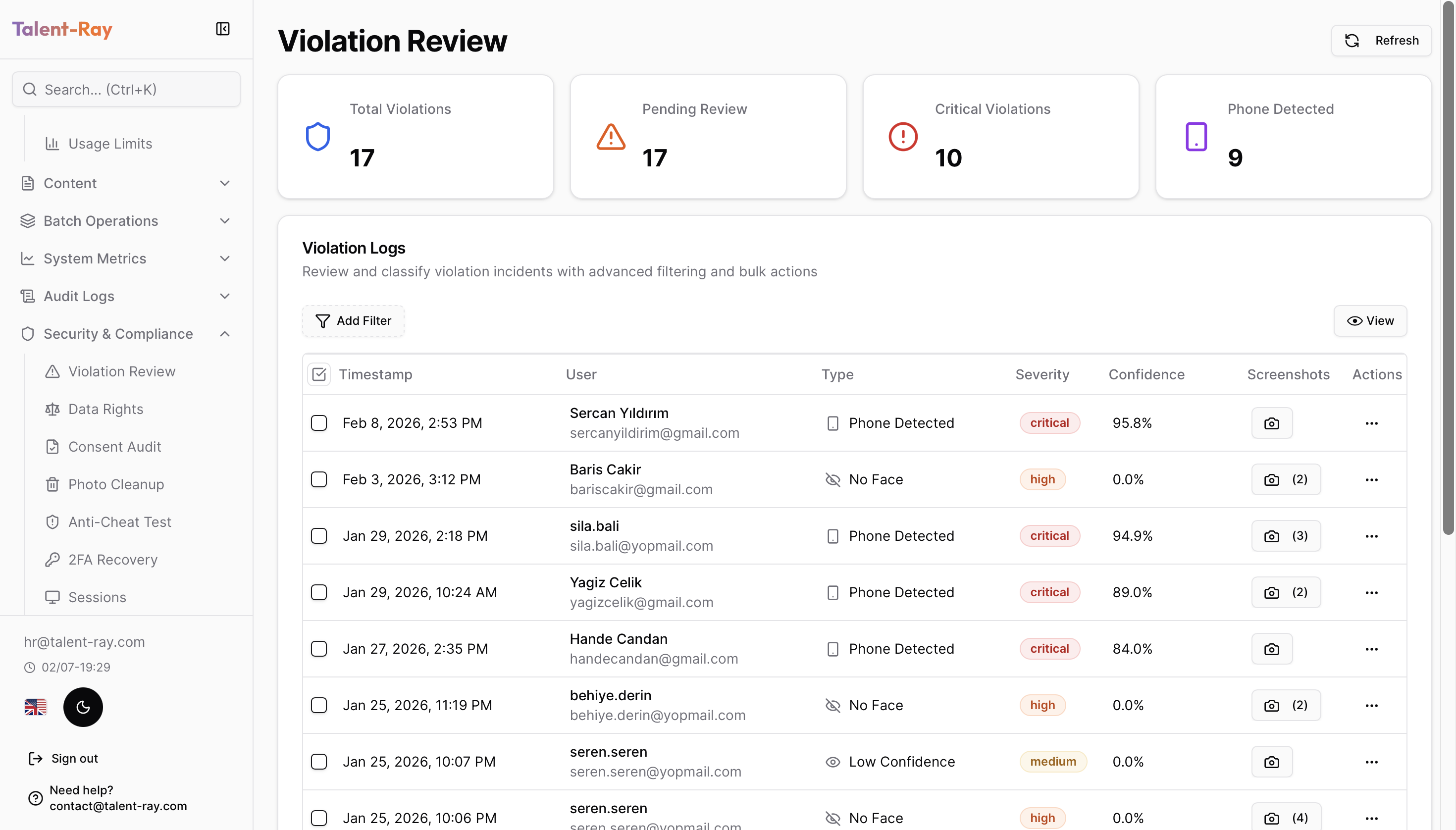 Anti-Cheating System