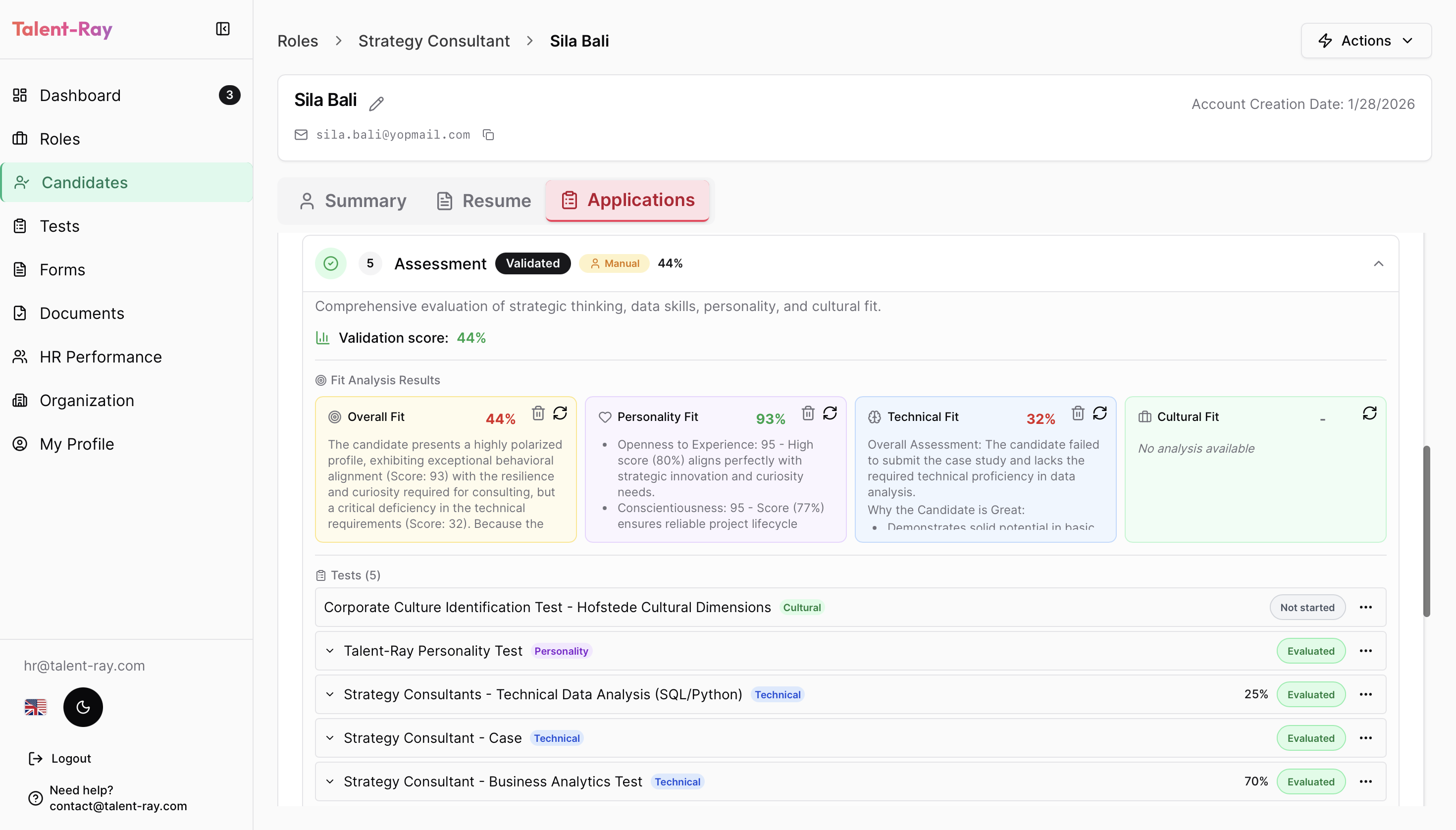 Holistic Candidate Evaluation