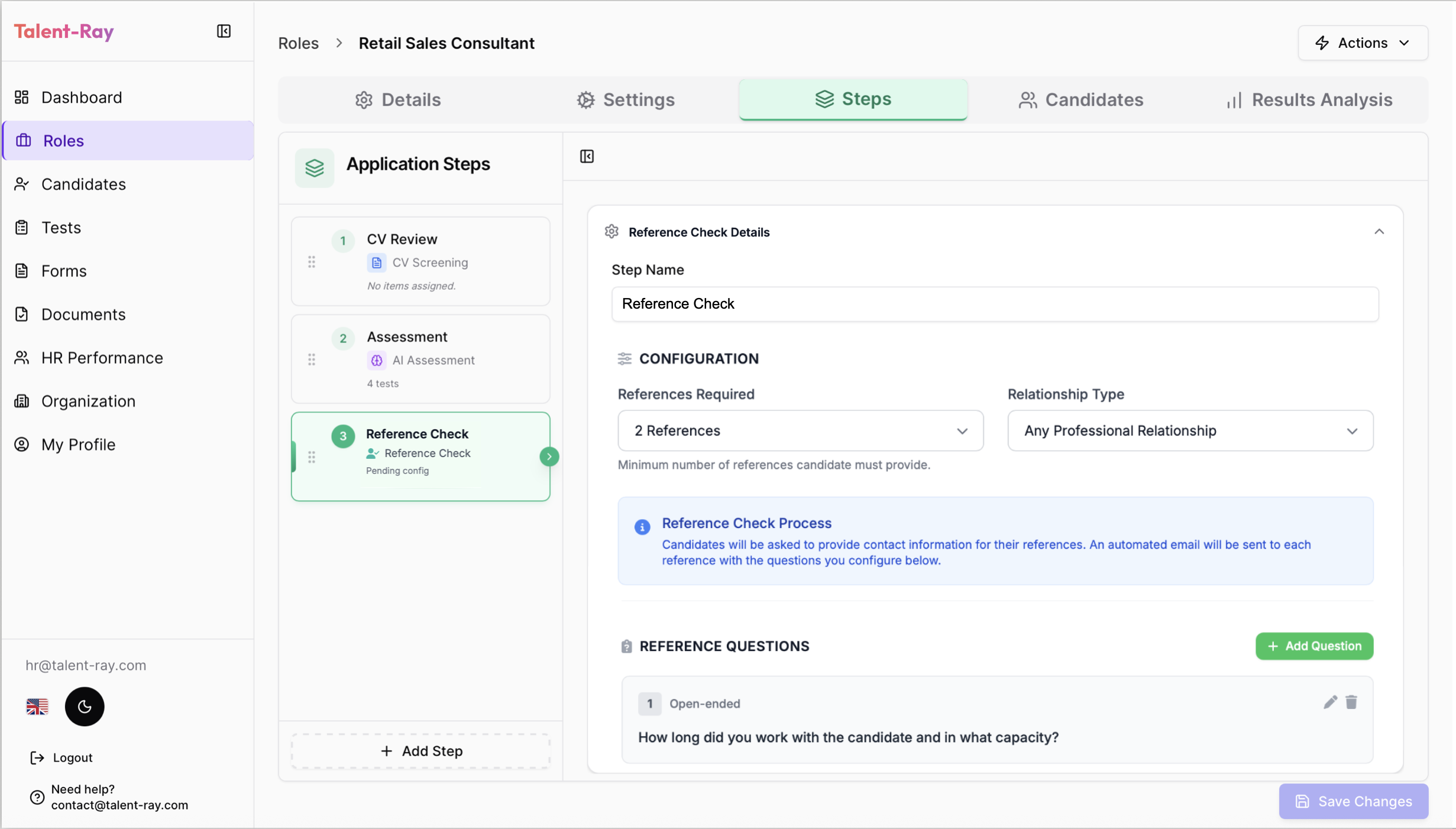Automated Reference Checks